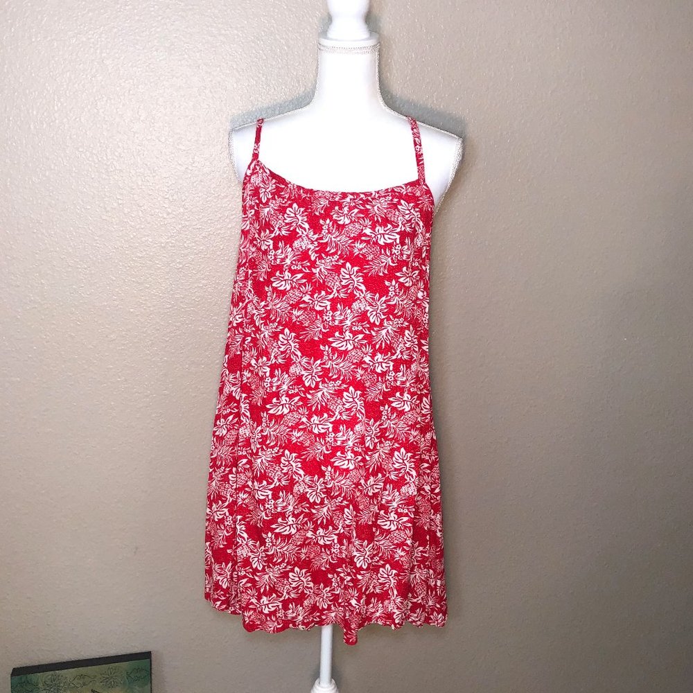 Island Beach Red and White Summer Dress
